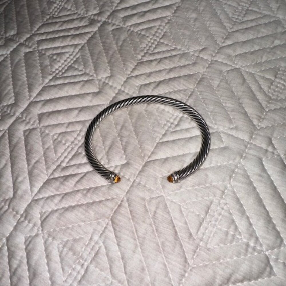 David Yurman Classic Cable Bracelet - 5mm Citrine w/ Diamonds
